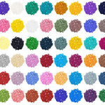 240 DMC Colors Beads Sparkle in ZipLock Bags, Rhinestones for Diamond Painting Kits, 89000 Beads
