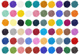 240 DMC Colors Beads Sparkle in ZipLock Bags, Rhinestones for Diamond Painting Kits, 89000 Beads